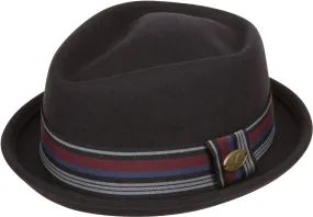 Sakkas Arthur Striped Band Homburg Wool Fedora