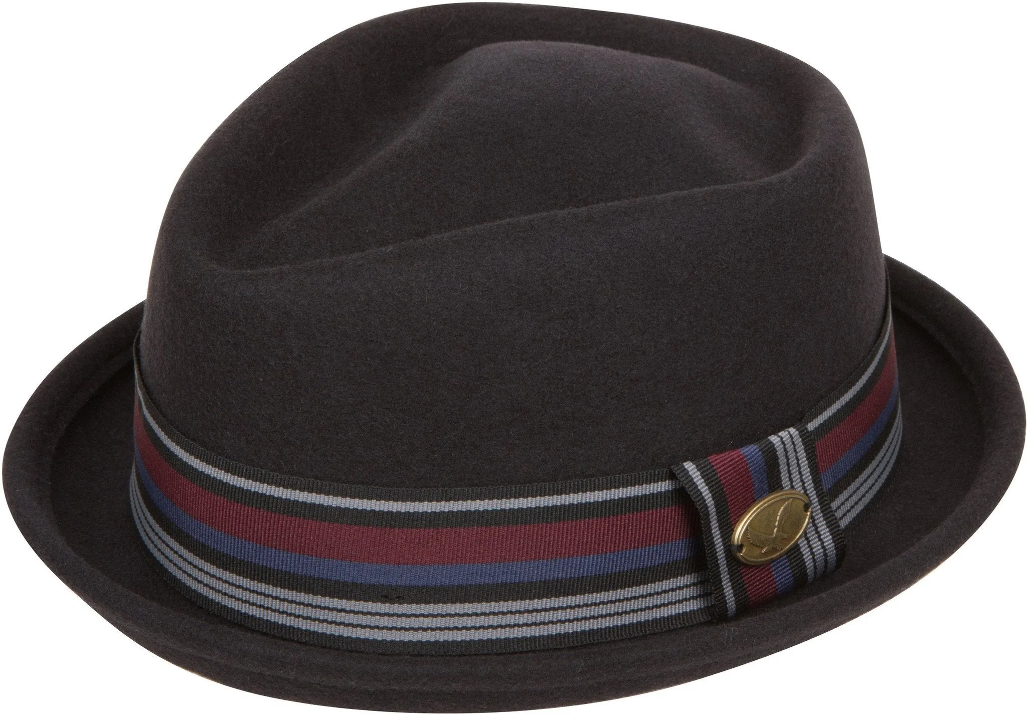 Sakkas Arthur Striped Band Homburg Wool Fedora