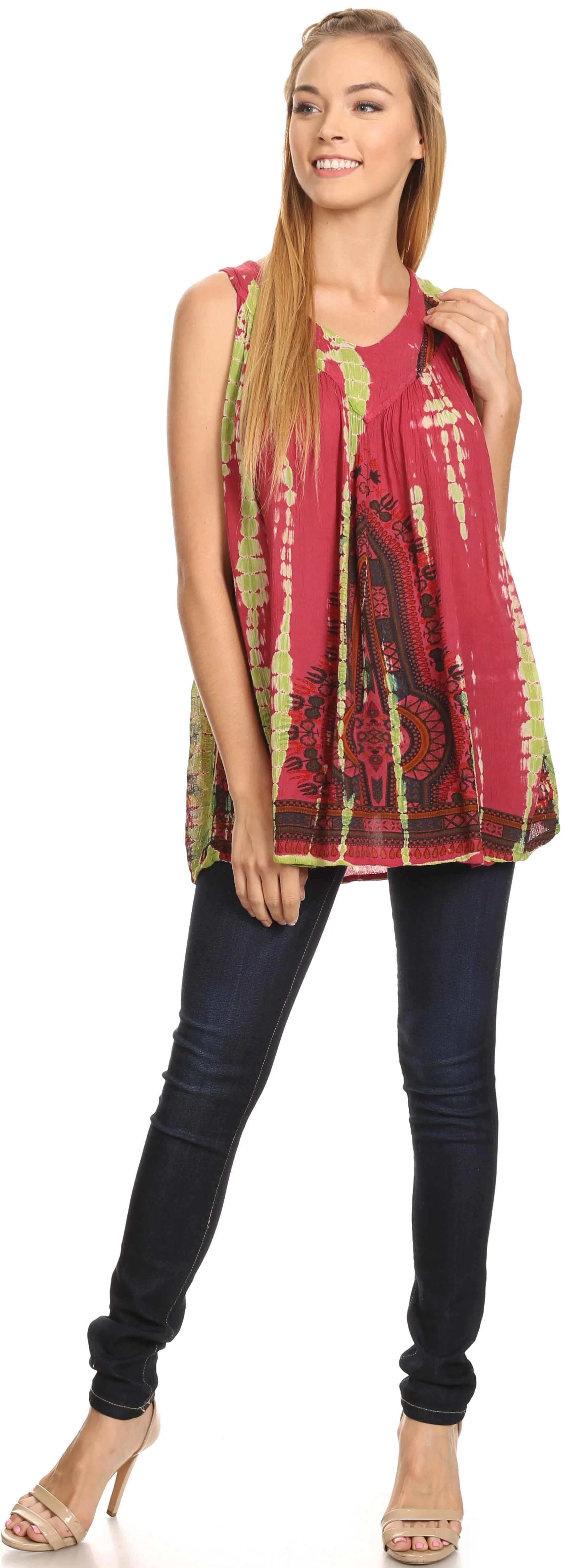 Sakkas Bohemian Spirit Relaxed Fit Blouse