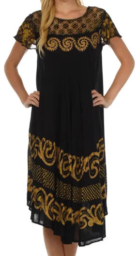 Sakkas Calista Embroidered Caftan Dress