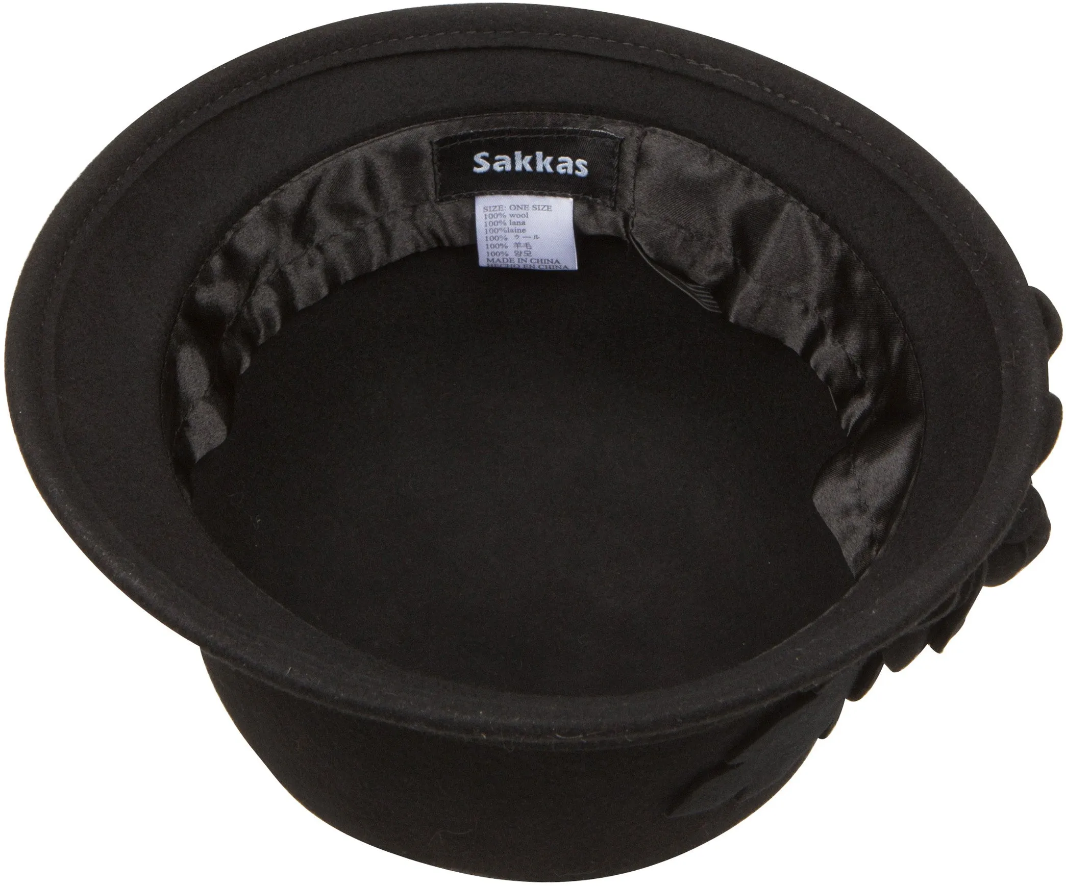 Sakkas Clara Vintage Style Wool Cloche Bucket Bell Hat