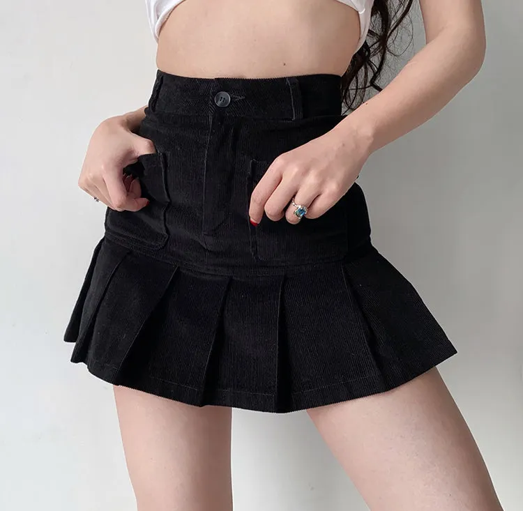 sealbeer - Penny Corduroy Pleated Skirt