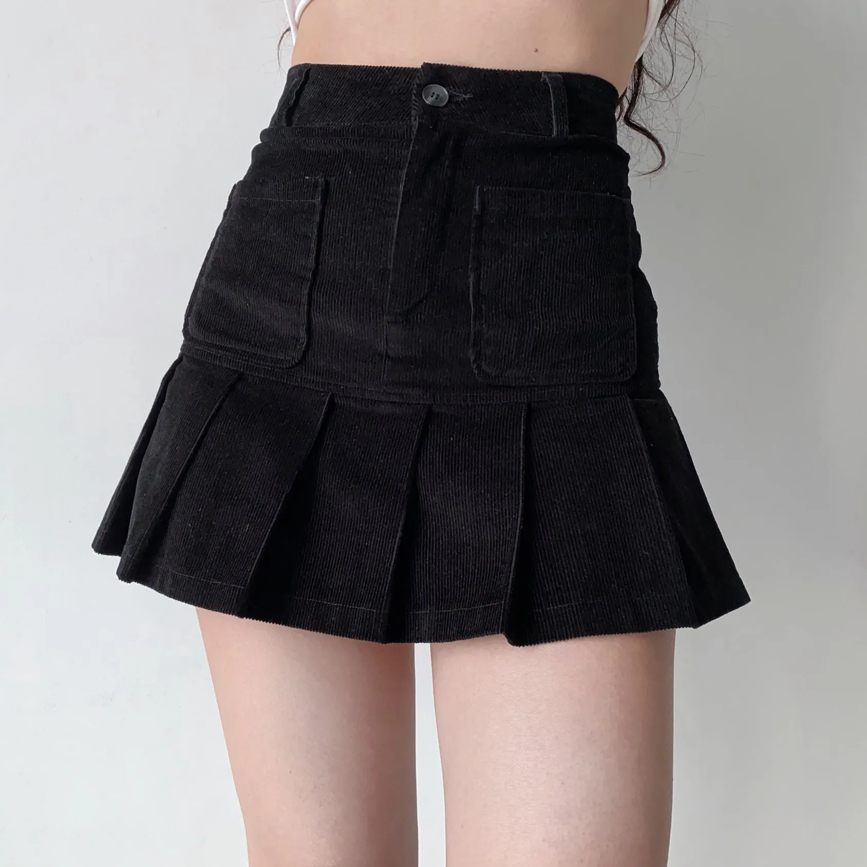 sealbeer - Penny Corduroy Pleated Skirt