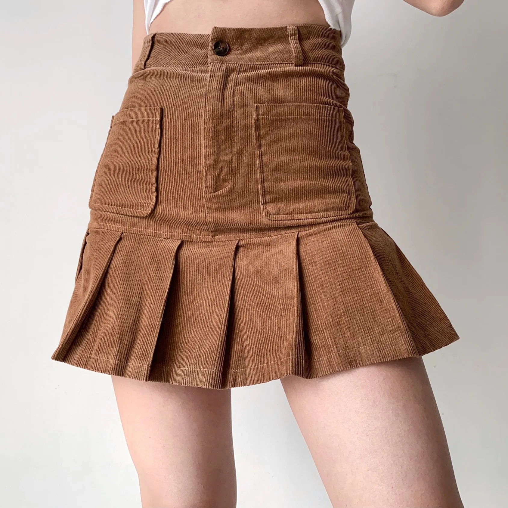 sealbeer - Penny Corduroy Pleated Skirt