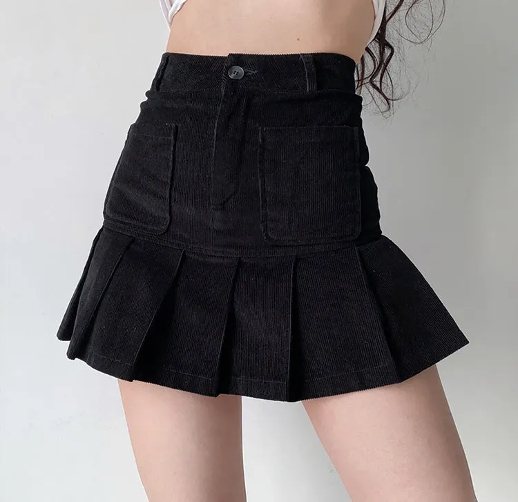 sealbeer - Penny Corduroy Pleated Skirt