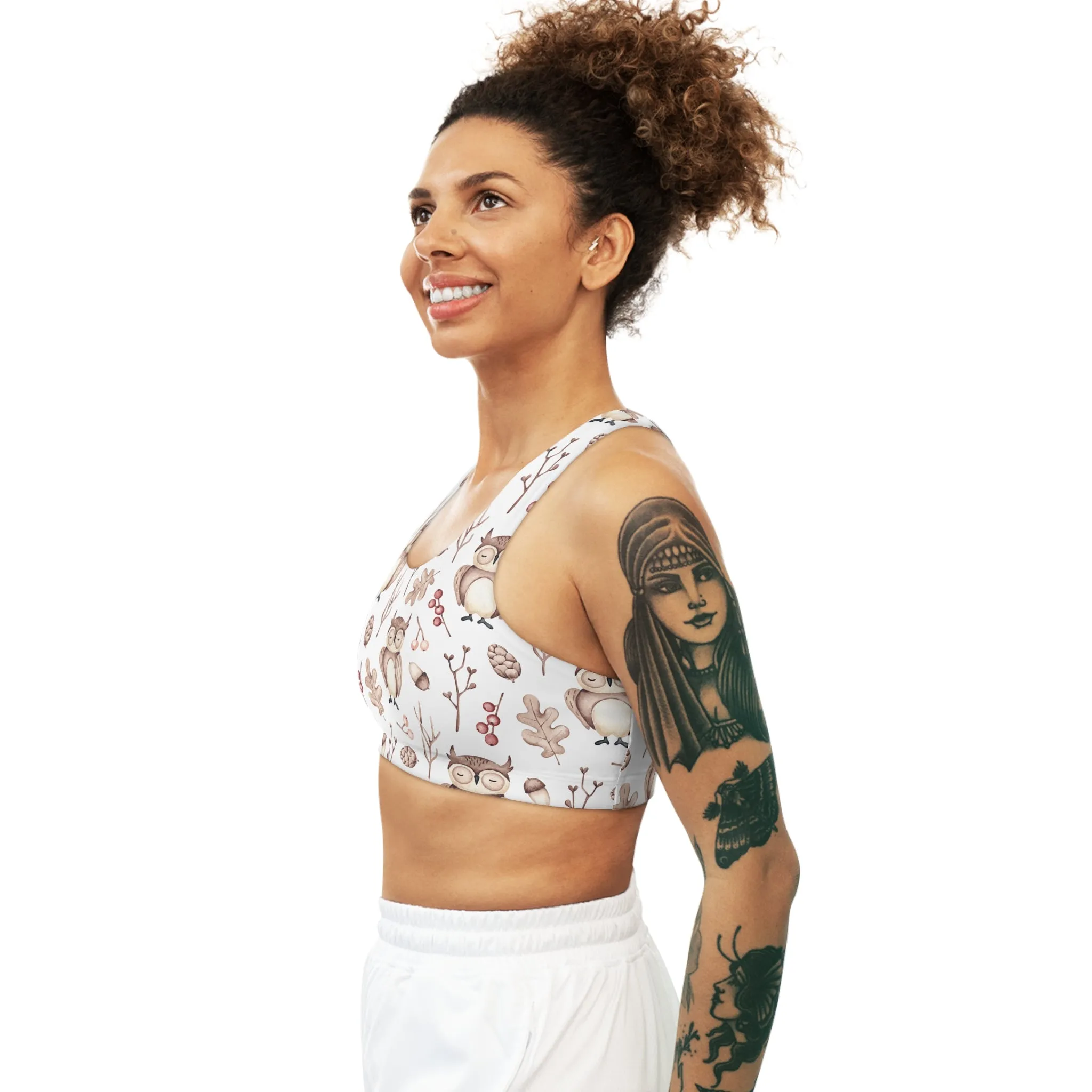 Seamless Sports Bra, Owl