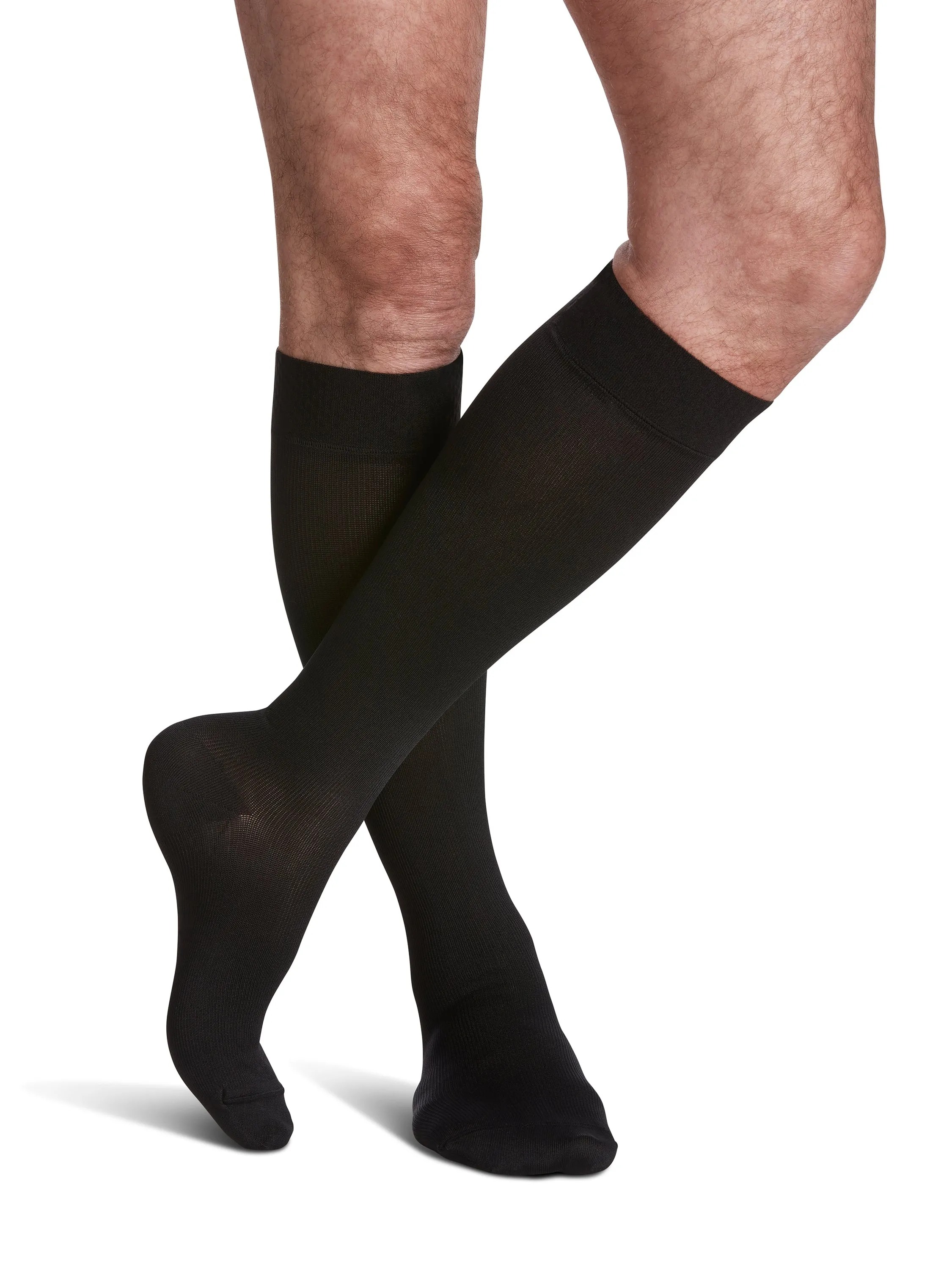 Sigvaris Style Microfiber (Formerly 820 Midtown Microfiber) Men's Knee High w/ Silicone 20-30mmHg-Closed Toe