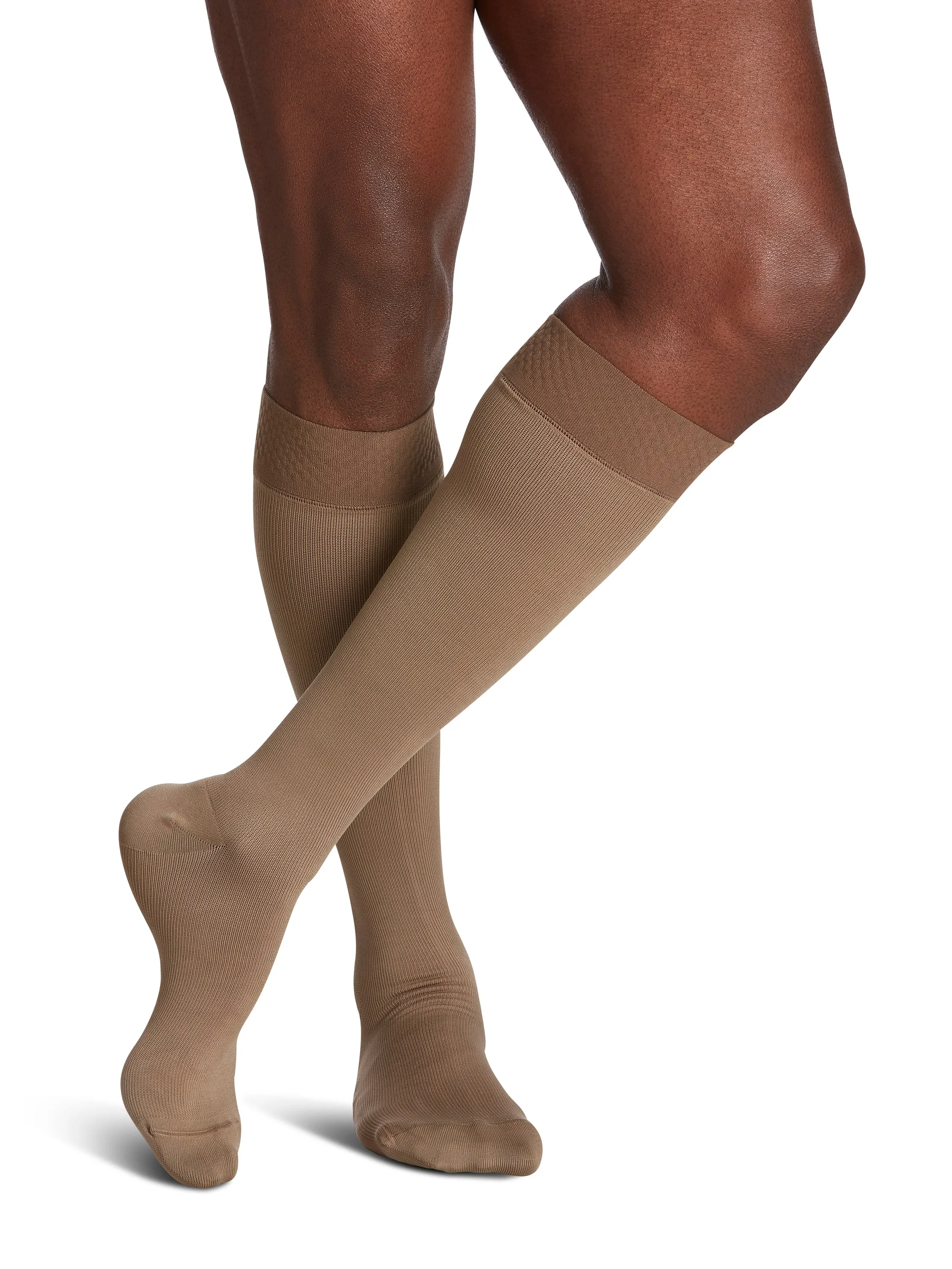 Sigvaris Style Microfiber (Formerly 820 Midtown Microfiber) Men's Knee High w/ Silicone 20-30mmHg-Closed Toe