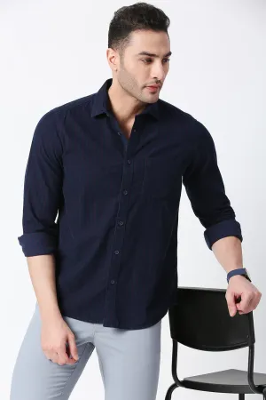 Slim Fit Cotton Corduory Stripe Shirt