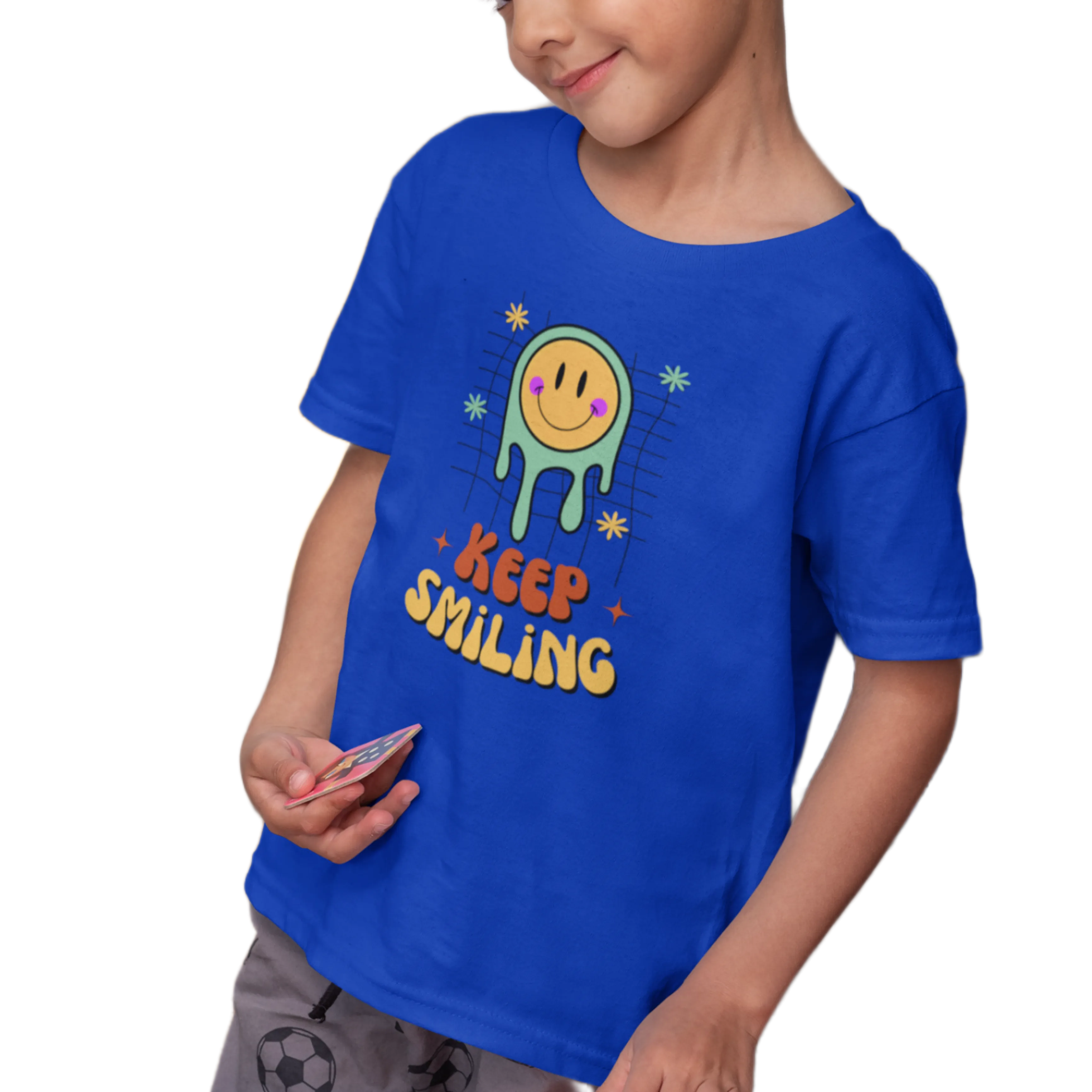 Smiley Face Boy's T Shirt for Kids D26