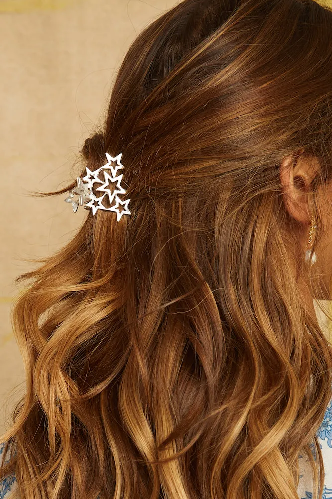 Stars In Your Eyes Hair Clip Silver