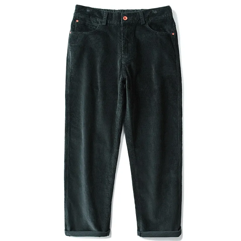 Straight Leg Corduroy Trousers