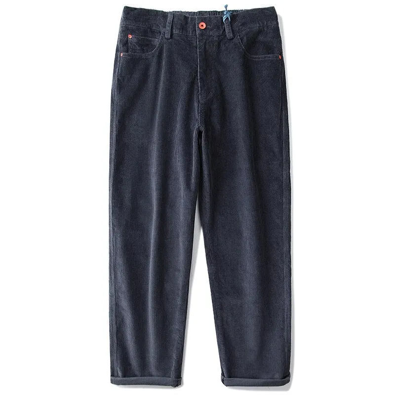 Straight Leg Corduroy Trousers