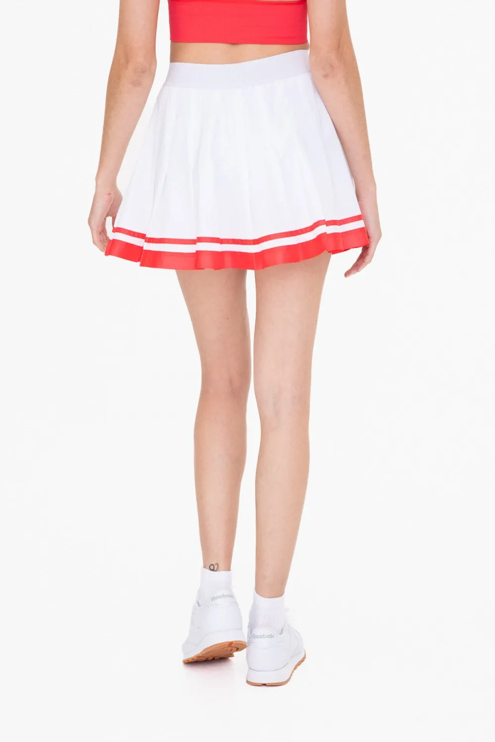 Stripe Pleated Tennis Skirt