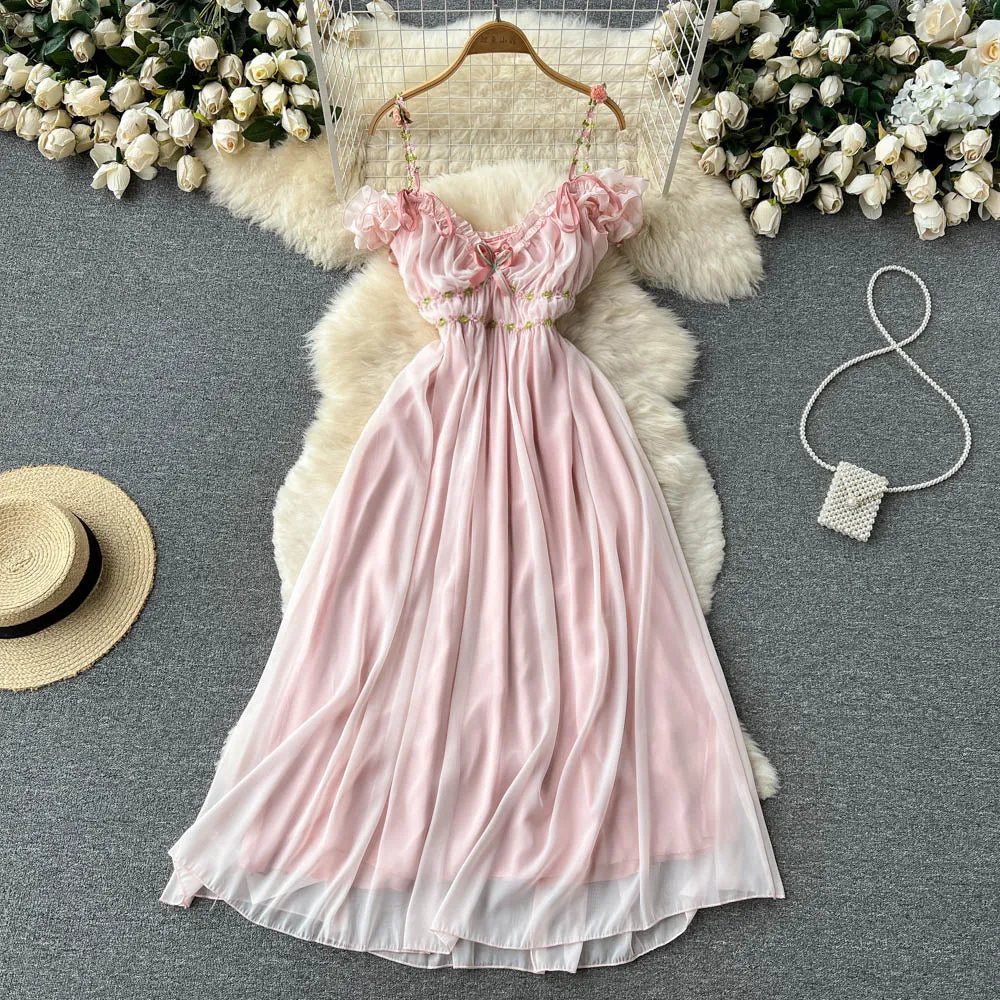 Sweet Bridesmaid Mesh Slip Dress