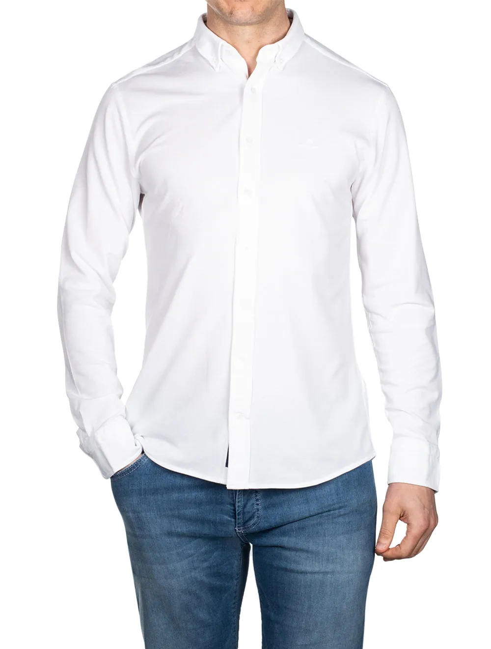 Tech Prep Regular Pique Button-down White