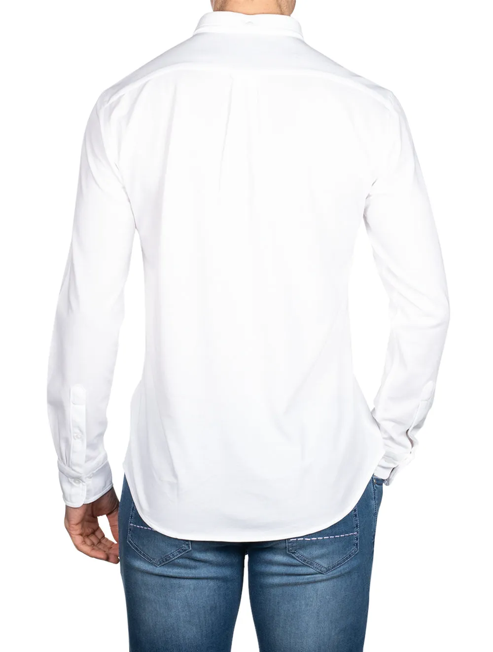 Tech Prep Regular Pique Button-down White