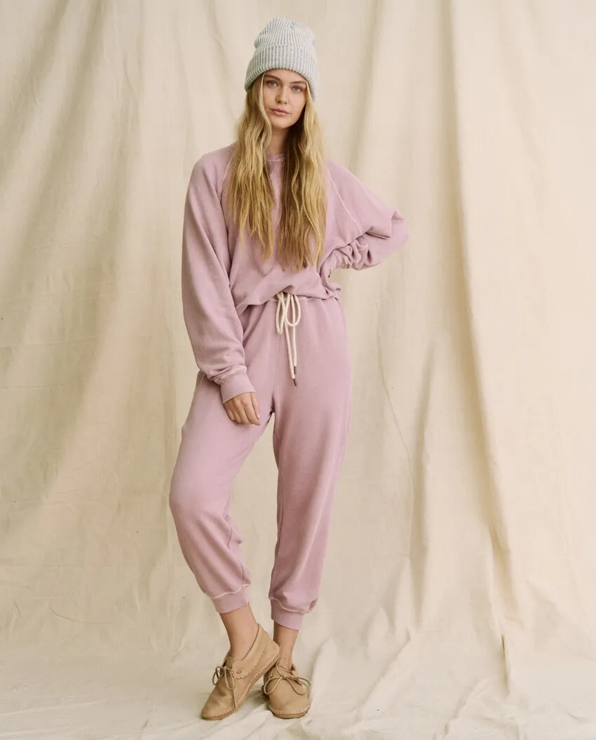 The Cropped Sweatpant. Solid -- Dusty Lilac