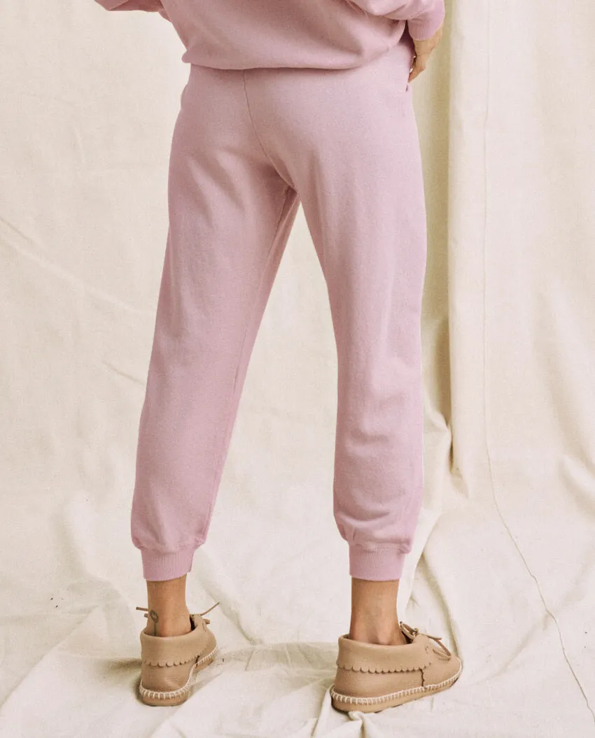 The Cropped Sweatpant. Solid -- Dusty Lilac