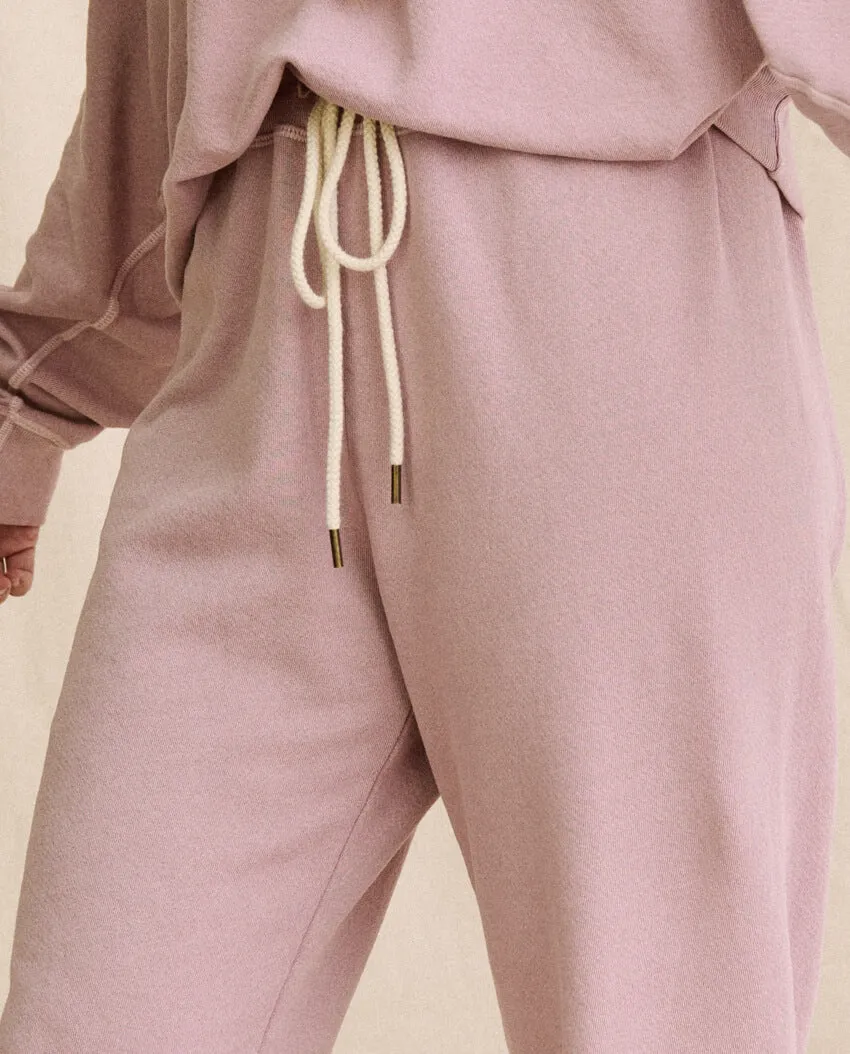 The Cropped Sweatpant. Solid -- Dusty Lilac