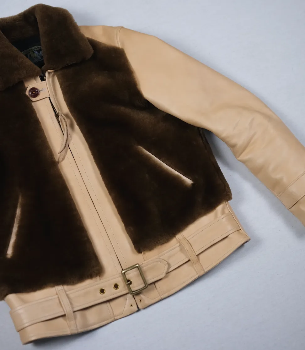 The Shop Vancouver "Golden" Natural Horsehide and Shearling Grizzly Jacket