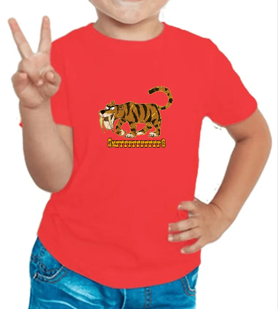 Tiger T Shirt for Kids D34