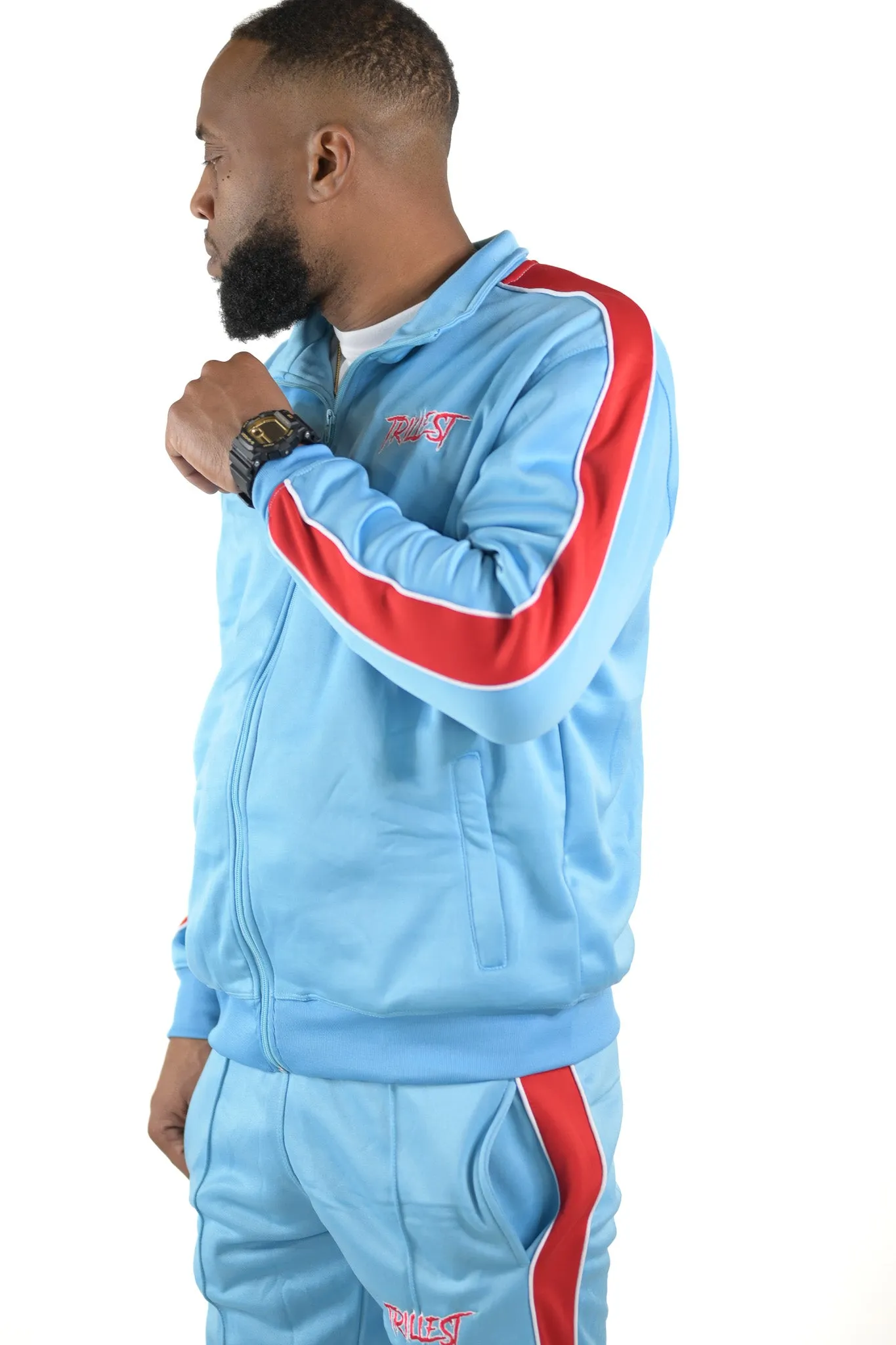 Trillest Track Jacket - Sky\Red