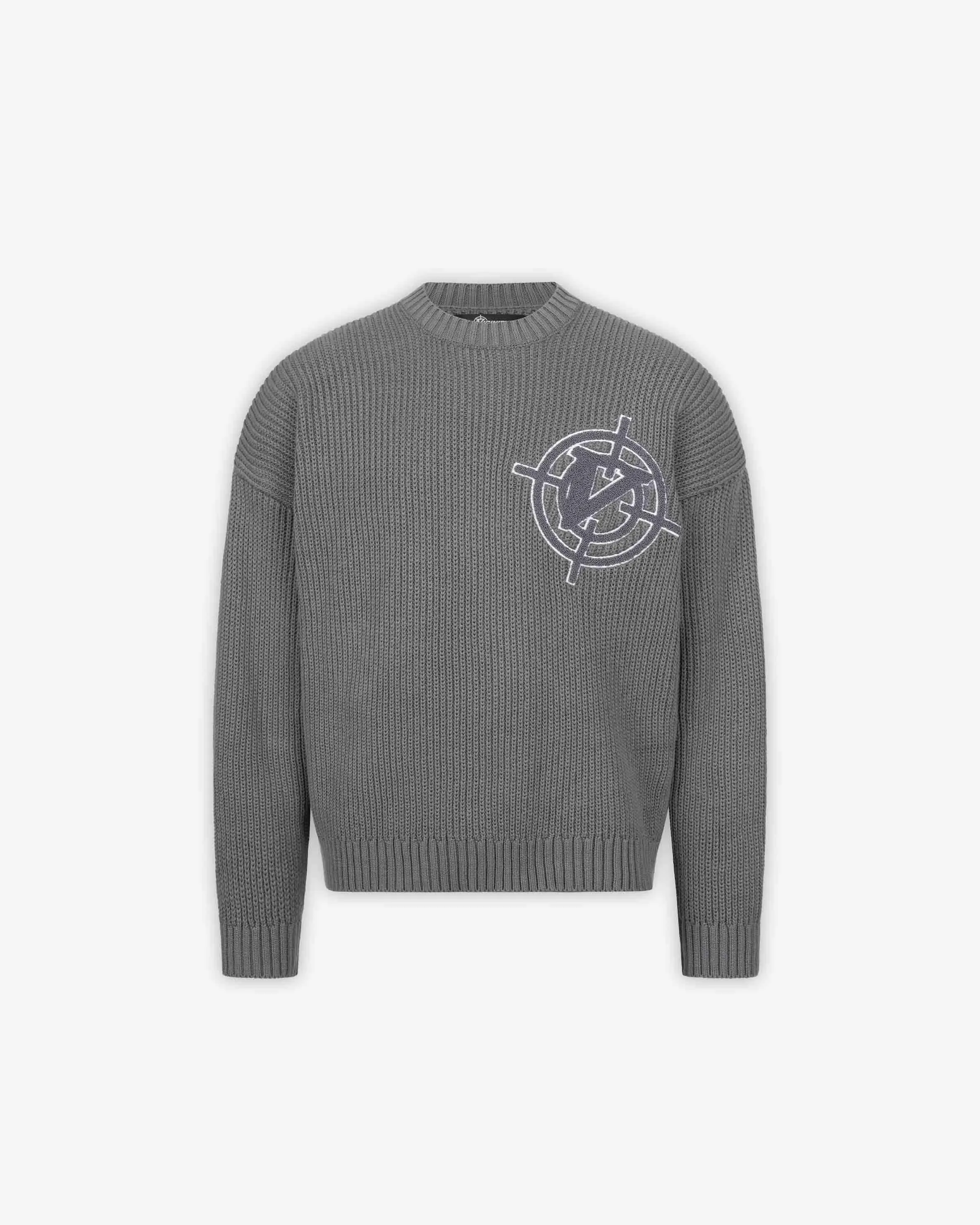 V-LOGO KNITWEAR DARK GREY