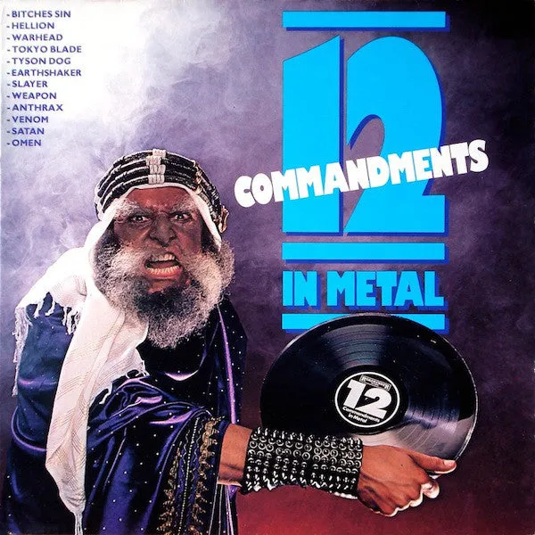 Various - 12 Commandments In Metal (LP, Comp) (VG )