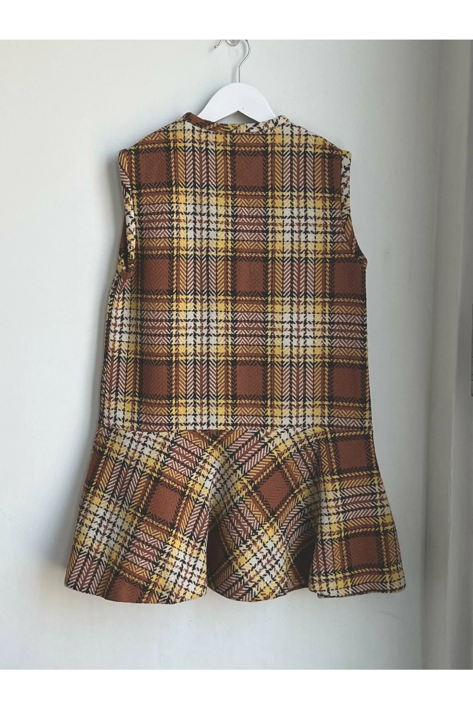 Vintage 70’s Deadstock Plaid Button Front Dress - Size 10