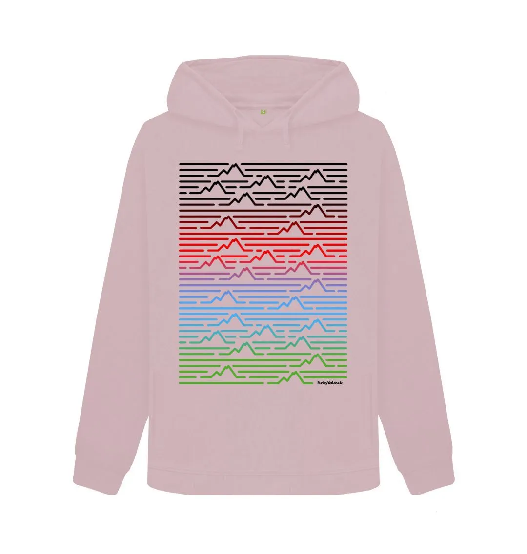 Women's Mountain Range Organic Pullover Hoodie - Piste Colours