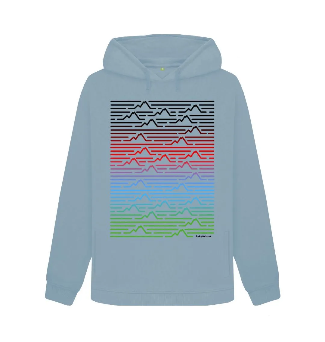 Women's Mountain Range Organic Pullover Hoodie - Piste Colours