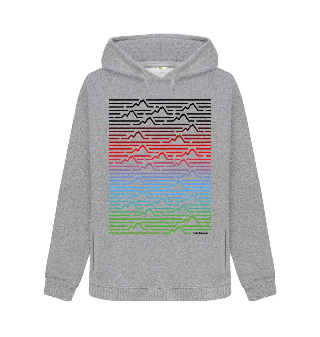 Women's Mountain Range Organic Pullover Hoodie - Piste Colours