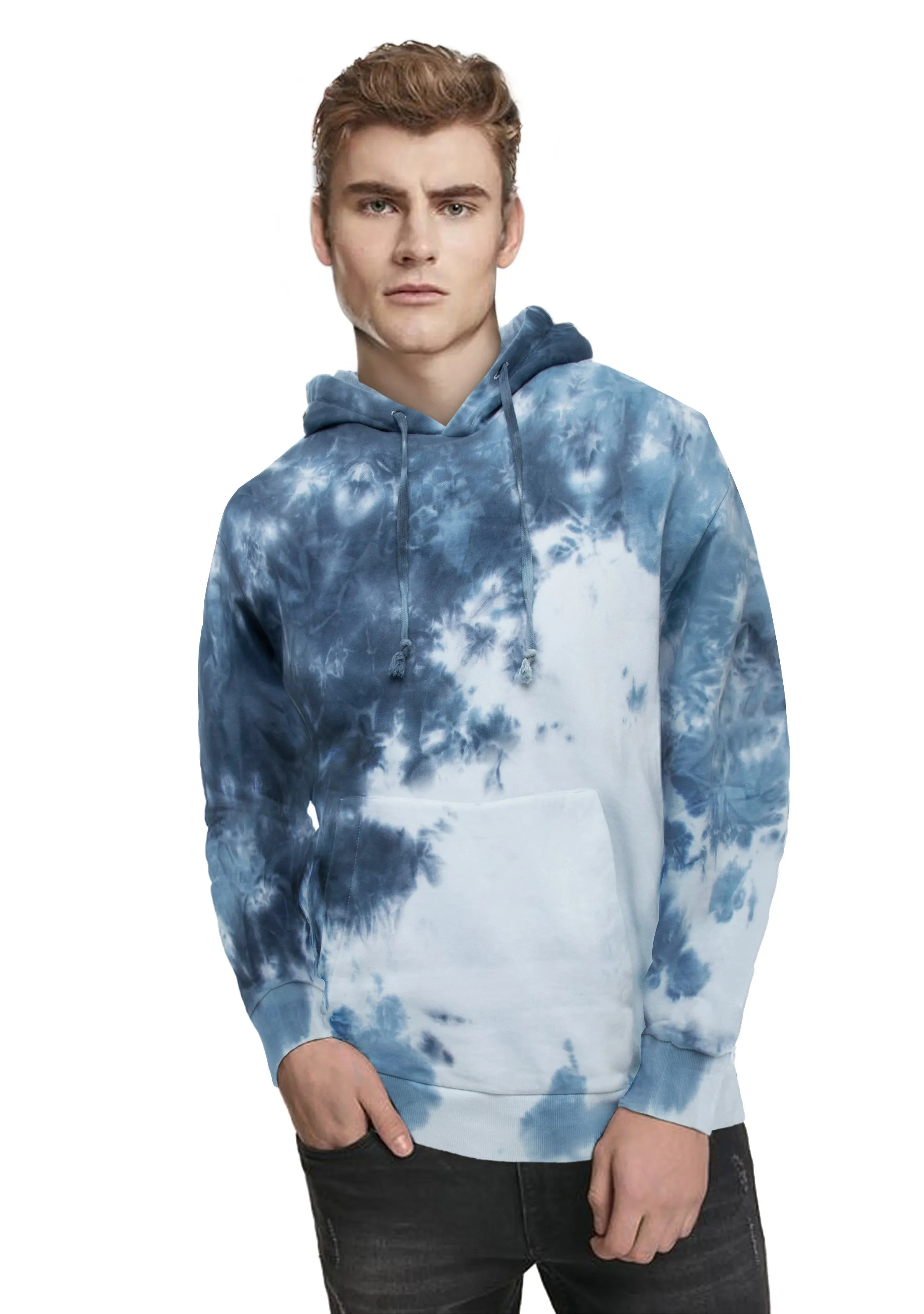 X RAY Men's Tie Dye Fleece Pullover Hoodie