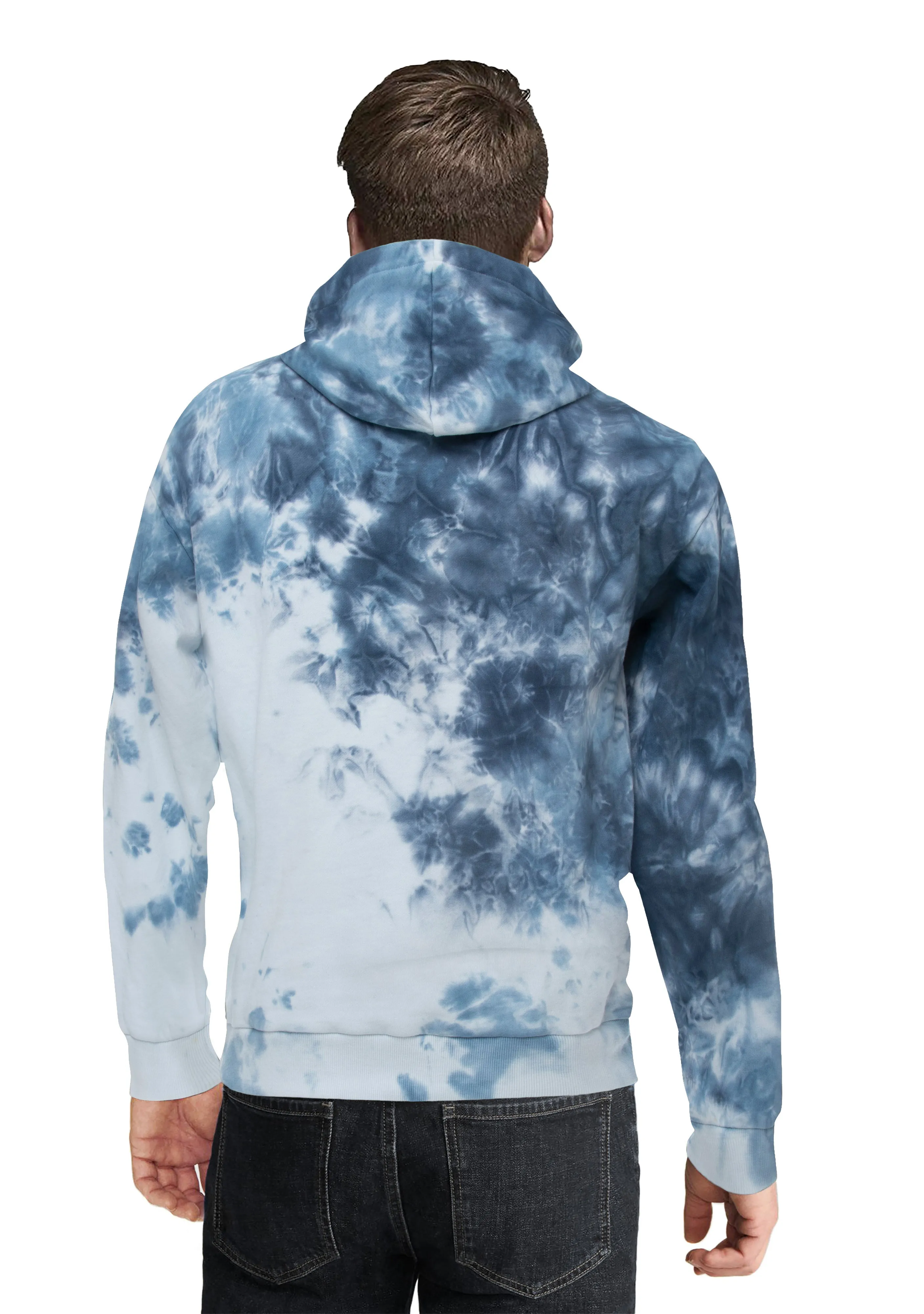 X RAY Men's Tie Dye Fleece Pullover Hoodie