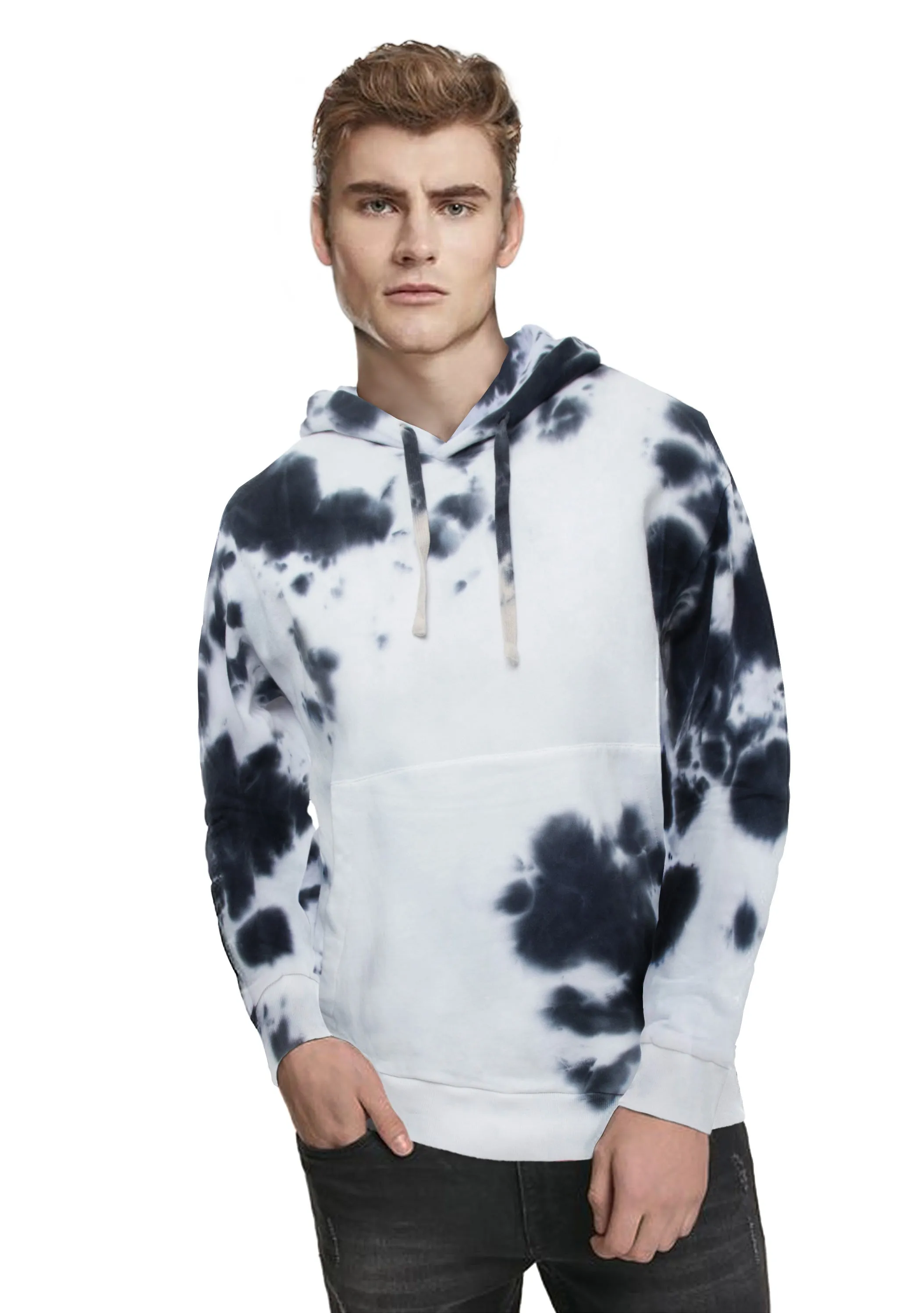 X RAY Men's Tie Dye Fleece Pullover Hoodie