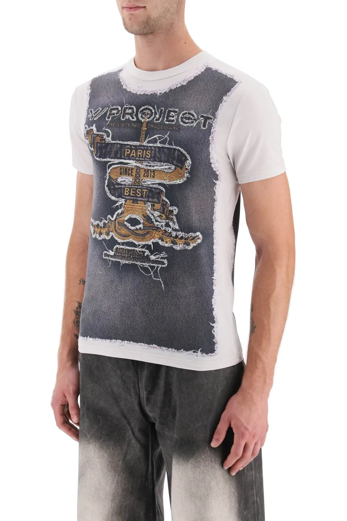 Y project trompe l'oeil t-shirt