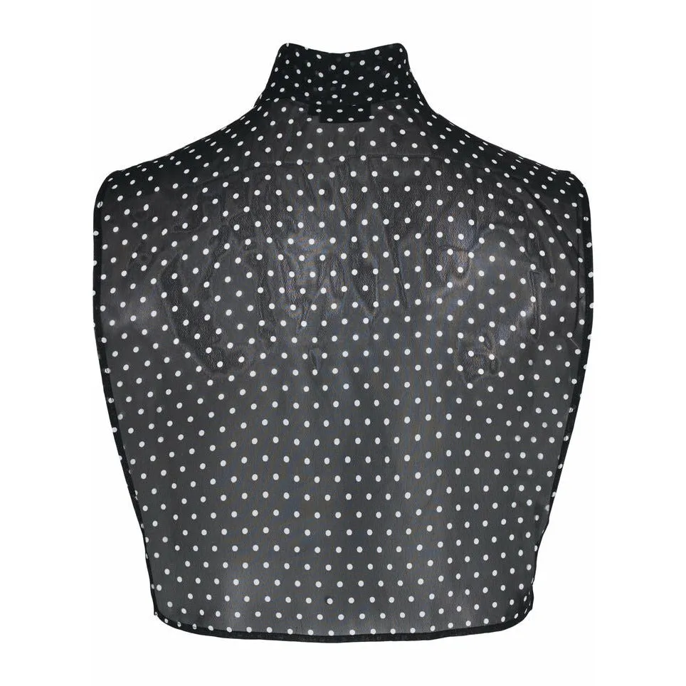 Zizzi Tie Detail Collar in Dotted Print